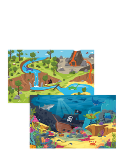 Wilton Bradley Play Tray with Sea Life & Dinosaurs Sand Play Tablel Mat Set - view 2, Multi