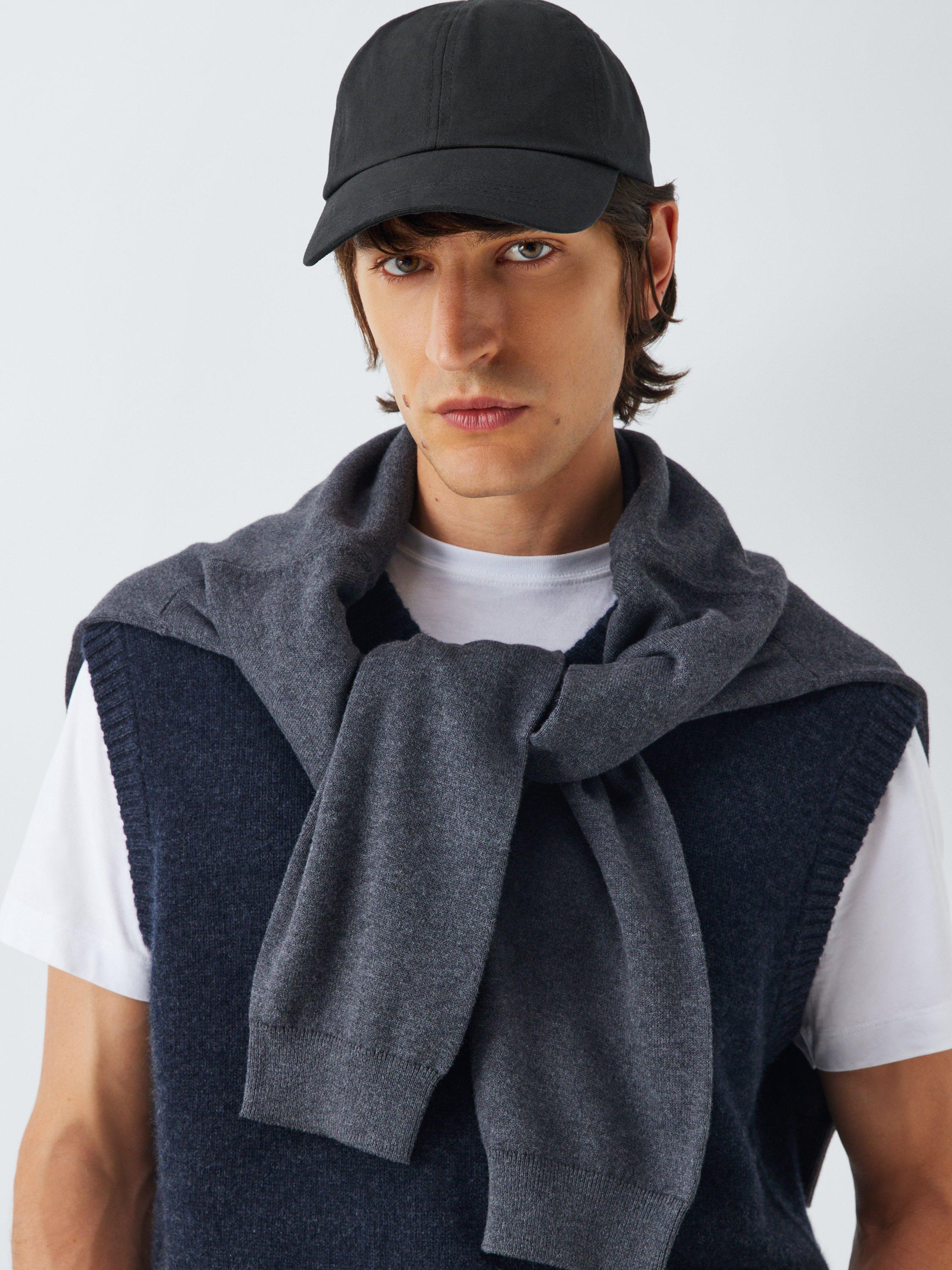 Product image 1 of 4, which shows John Lewis Cotton Baseball Cap, Black