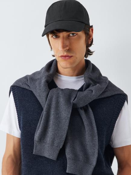 John Lewis Cotton Baseball Cap, Black