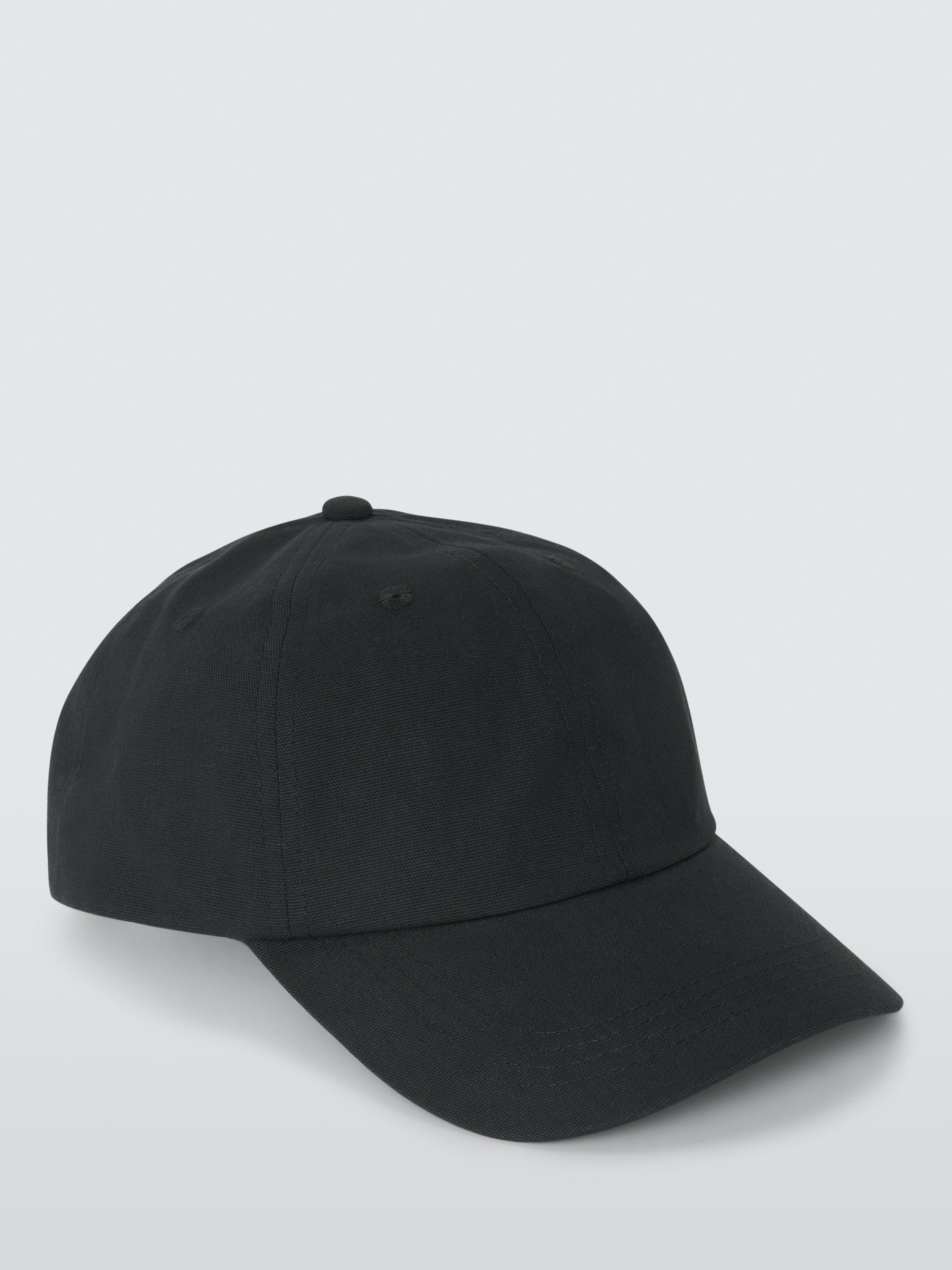 Product image 2 of 4, which shows John Lewis Cotton Baseball Cap, Black