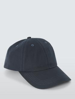John Lewis Cotton Baseball Cap - view 2, Navy