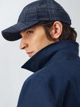 John Lewis Wool Check Baseball Cap, Blue Check