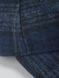 John Lewis Wool Check Baseball Cap, Blue Check
