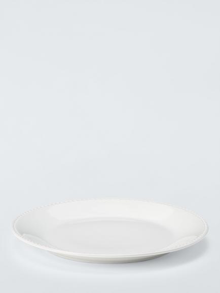 John Lewis Heath Stoneware Dinner Plate, 28cm, White - view 2, 