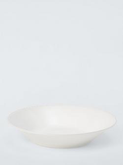 John Lewis Heath Stoneware Pasta Bowl, 23cm, White, 