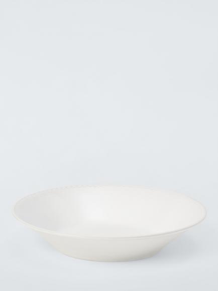 John Lewis Heath Stoneware Pasta Bowl, 23cm, White, 