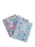 Liberty Fabrics Tudor Patchwork Scarves Fat Quarter Fabrics, Pack of 5, Multi