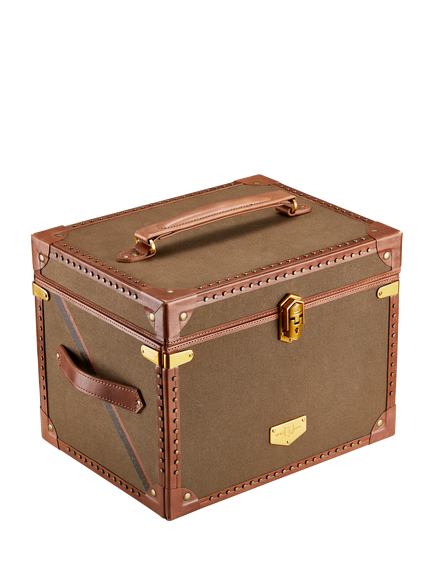 WOLF Ida Trunk Jewellery Box, Khaki - view 2, Khaki