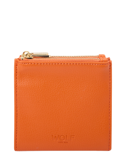 WOLF Maria Leather Jewellery Pouches, Set of 3, Multi - view 2, White/Navy/Tangerine