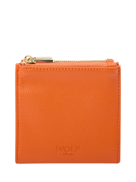 WOLF Maria Leather Jewellery Pouches, Set of 3, Multi - view 2, White/Navy/Tangerine