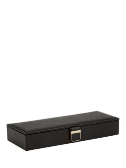 WOLF Palermo Leather Safety Deposit Box, Medium - view 2, Black Anthracite