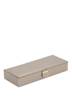 WOLF Palermo Leather Safety Deposit Box, Medium - view 2, Pewter