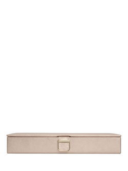 WOLF Palermo Leather Safety Deposit Box, Medium, Rose Gold