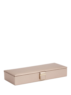 WOLF Palermo Leather Safety Deposit Box, Medium - view 2, Rose Gold