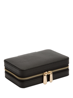 WOLF Palermo Leather Zip Jewel Case - view 2, Black Anthracite