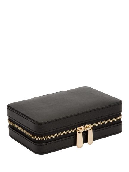 WOLF Palermo Leather Zip Jewel Case - view 2, Black Anthracite
