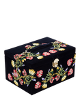 WOLF Zoe Velvet Jewellery Box, Medium, Indigo