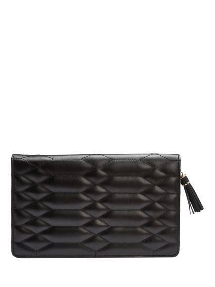 WOLF Caroline Large Leather Jewellery Portfolio, Black