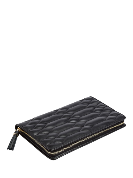 WOLF Caroline Large Leather Jewellery Portfolio - view 2, Black
