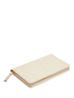 WOLF Caroline Large Leather Jewellery Portfolio - view 2, Ivory
