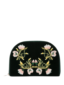 WOLF Zoe Velvet Jewellery Portfolio, Forest Green