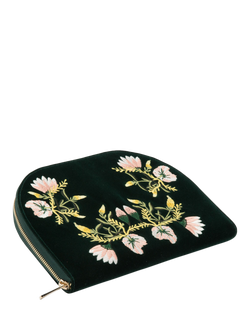 WOLF Zoe Velvet Jewellery Portfolio - view 2, Forest Green
