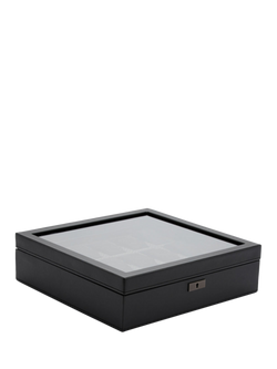 WOLF Axis Vegan Leather 15 Piece Watch Box - view 2, Grey Steel