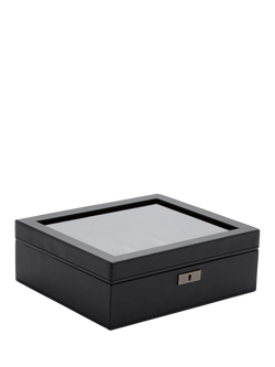 WOLF Axis Vegan Leather 8 Piece Watch Box - view 2, Grey Steel