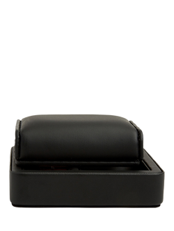 WOLF Axis Vegan Leather Travel Watch Stand - view 2, Grey Steel