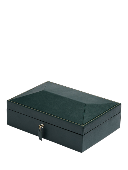 WOLF British Racing Vegan Leather 10 Piece Watch Box - view 2, Green