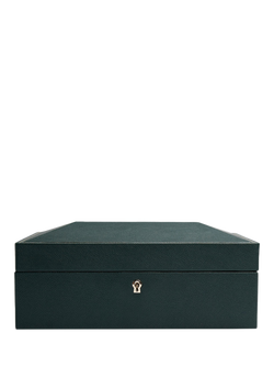 WOLF British Racing Vegan Leather 8 Piece Watch Box, Green
