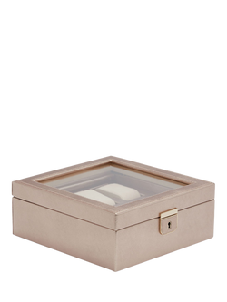 WOLF Palermo Leather 6 Piece Watch Box - view 2, Rose Gold