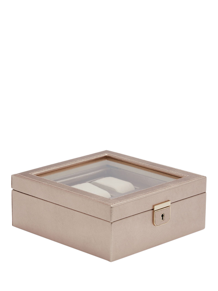 WOLF Palermo Leather 6 Piece Watch Box - view 2, Rose Gold