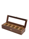 WOLF X Analog Shift 1976 Collection Solid Wood 5 Piece Watch Box, Walnut