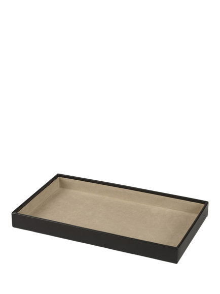 WOLF Vault Vegan Leather 1.5” Deep Jewellery and Accessories Tray - view 2, Black