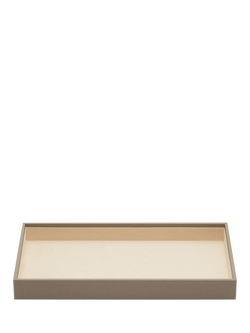 WOLF Vault Vegan Leather 1.5” Deep Jewellery and Accessories Tray, Grey