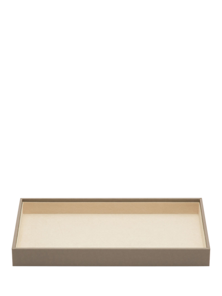 WOLF Vault Vegan Leather 1.5” Deep Jewellery and Accessories Tray, Grey
