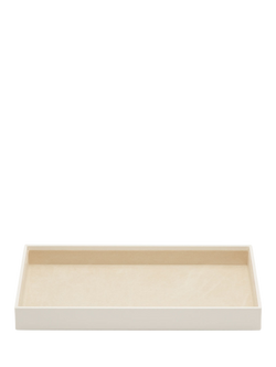 WOLF Vault Vegan Leather 1.5” Deep Jewellery and Accessories Tray, Ivory