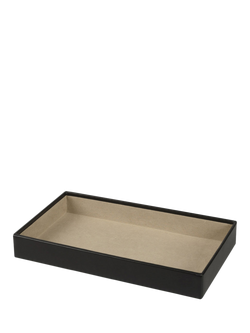 WOLF Vault Vegan Leather 2” Deep Jewellery and Accessories Tray - view 2, Black