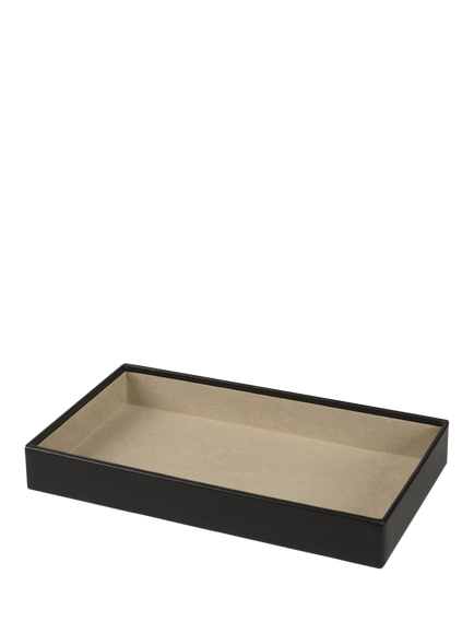 WOLF Vault Vegan Leather 2” Deep Jewellery and Accessories Tray - view 2, Black