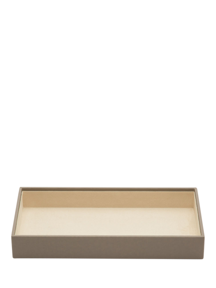 WOLF Vault Vegan Leather 2” Deep Jewellery and Accessories Tray, Grey