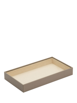 WOLF Vault Vegan Leather 2” Deep Jewellery and Accessories Tray - view 2, Grey