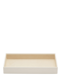 WOLF Vault Vegan Leather 2” Deep Jewellery and Accessories Tray, Ivory