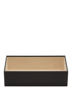 WOLF Vault Vegan Leather 4” Deep Jewellery and Accessories Tray, Black