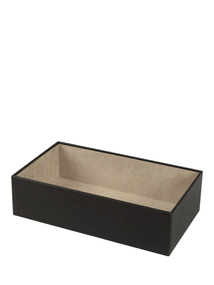 WOLF Vault Vegan Leather 4” Deep Jewellery and Accessories Tray - view 2, Black