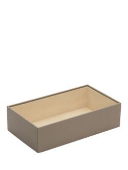 WOLF Vault Vegan Leather 4” Deep Jewellery and Accessories Tray - view 2, Grey