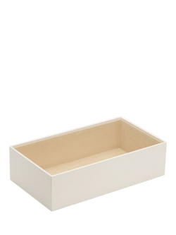 WOLF Vault Vegan Leather 4” Deep Jewellery and Accessories Tray - view 2, Ivory