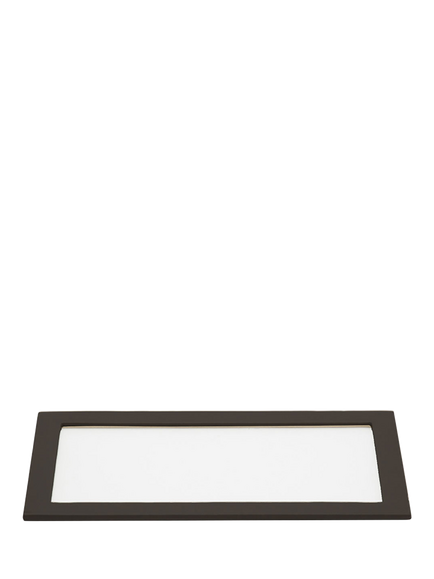 WOLF Vault Vegan Leather Jewellery and Accessories Tray Glass Lid, Black