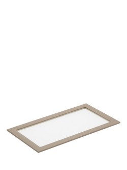 WOLF Vault Vegan Leather Jewellery and Accessories Tray Glass Lid - view 2, Grey