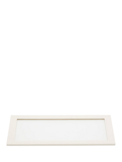 WOLF Vault Vegan Leather Jewellery and Accessories Tray Glass Lid, Ivory